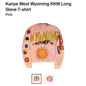 Kanye West Wyoming KKW Long
Sleve T-shirt
Pink